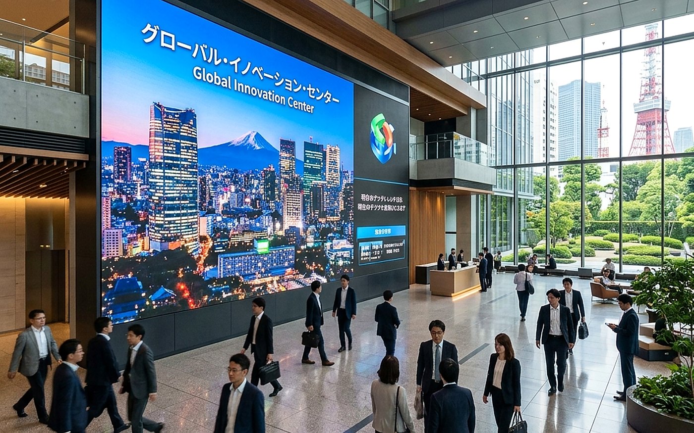 商業施設のデジタルサイネージ設備