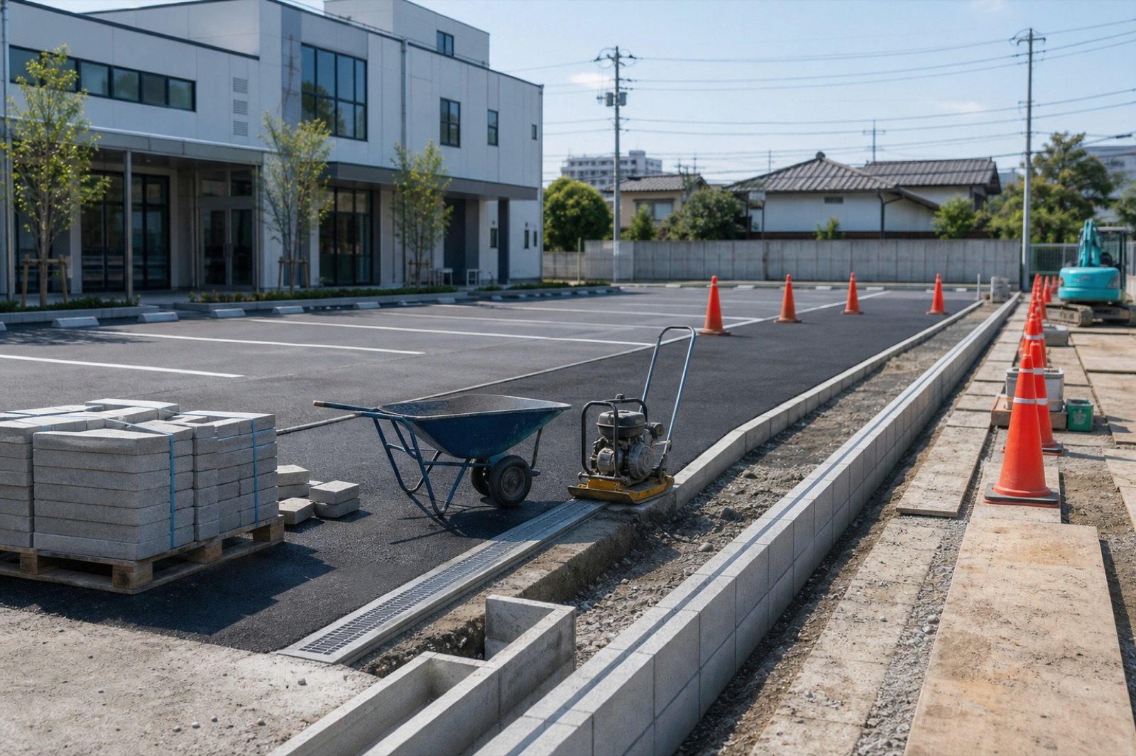 外構・舗装工事と施設まわりの整備イメージ