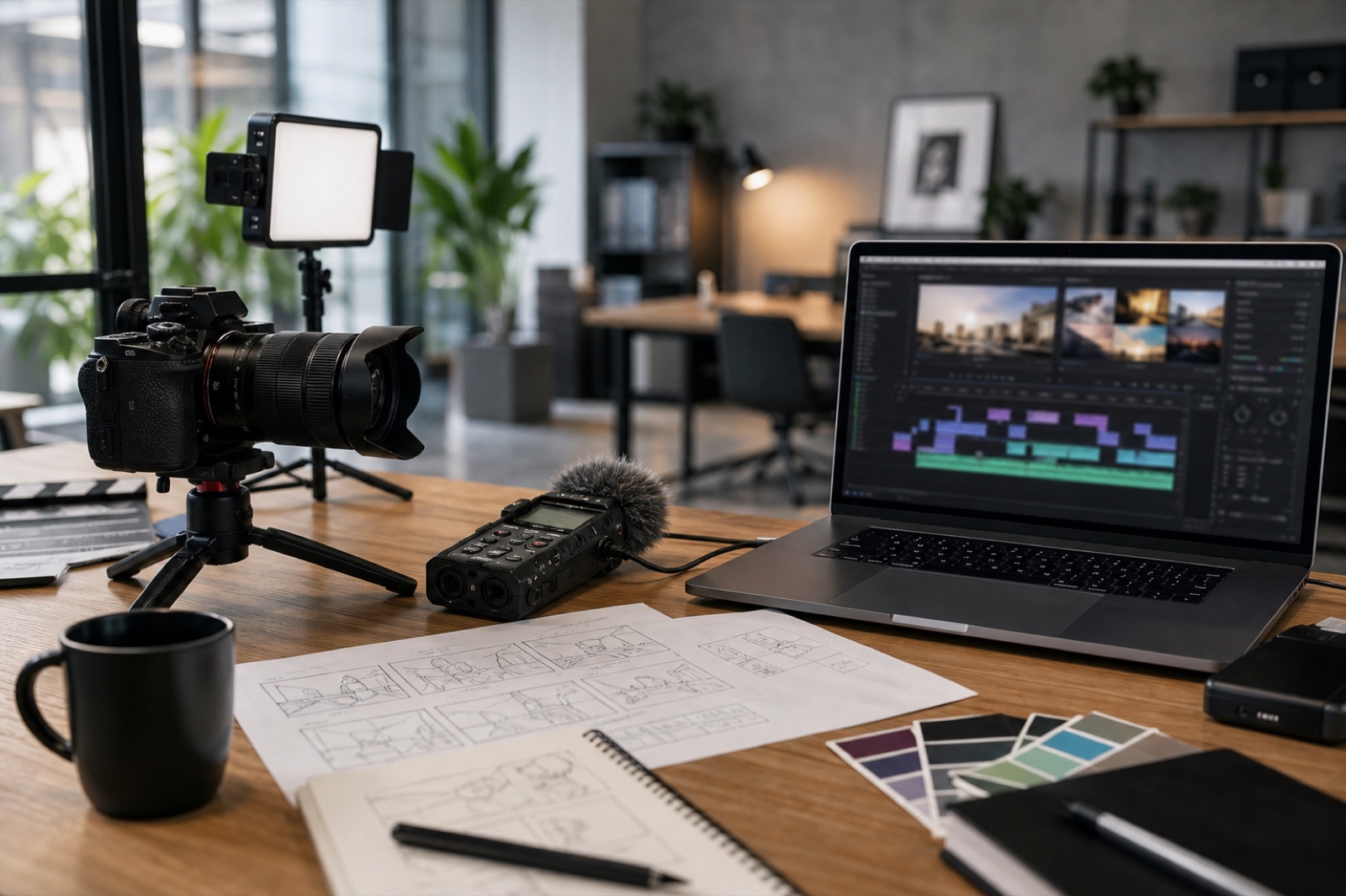 Web制作、動画制作、営業資料制作のイメージ